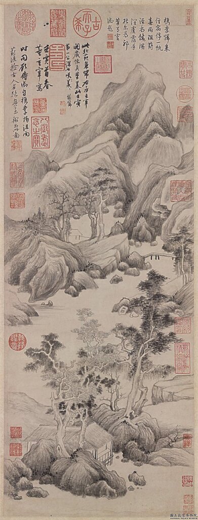 明董其昌〈葑涇訪古圖〉，國立故宮博物院藏。