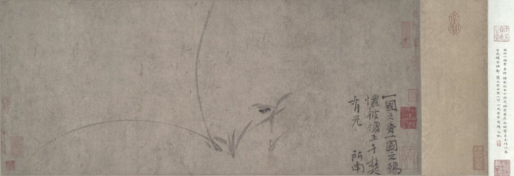 宋鄭思肖〈蘭花圖〉卷,美國耶魯大學博物館藏。圖╱本刊資料室。非該展展品。