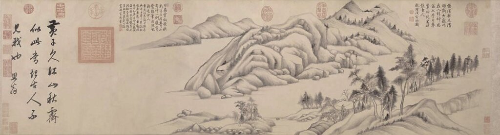 明董其昌〈江山秋霽卷〉,美國克利夫蘭美術館藏。