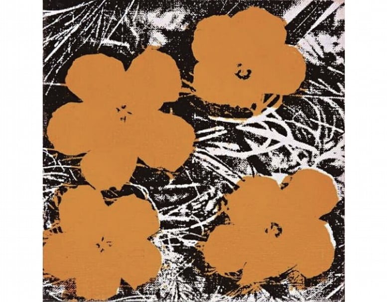 安迪．沃荷《花》．絹版印刷壓克力畫布．20.3×20.3 cm．1965 © The Andy Warhol Foundation for the Visual Arts, Inc. / ADAGP, Paris 2015