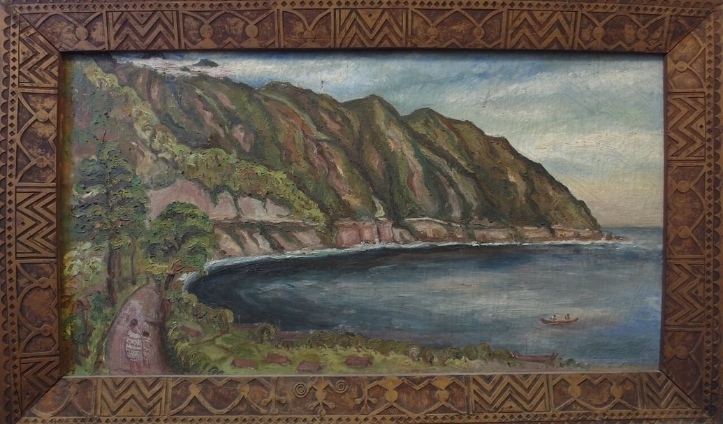 陳澄波，〈東台灣臨海道路〉，畫布、油彩，69x128.5cm，1930。