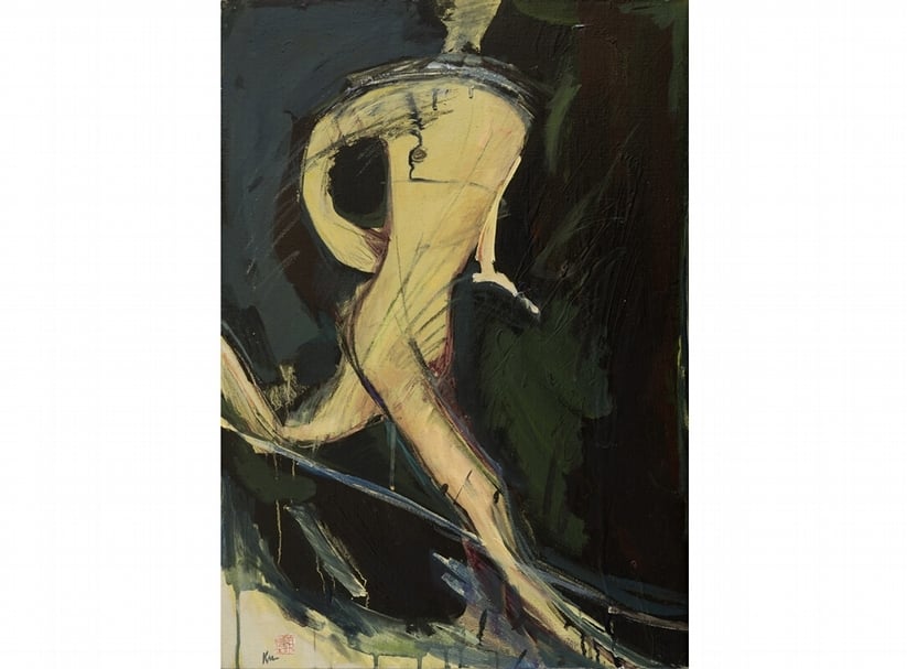 顧福生，夜奔者，油彩、畫布，76x53cm，1964，誠品畫廊提供。