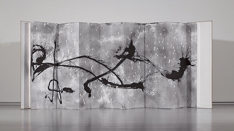 秦風《文明景觀No.3》．綜合媒材．161×470 cm．2005。