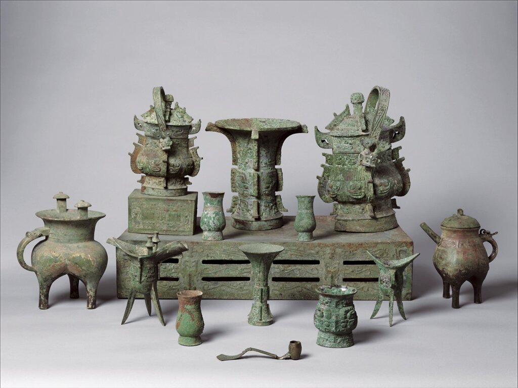 1901年寶雞戴家灣出土的〈柉禁〉13件，現藏美國大都會藝術博物館。
