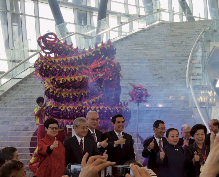 以飛龍昇天之吉祥之兆，正式啟用故宮南院。攝影／張筠。