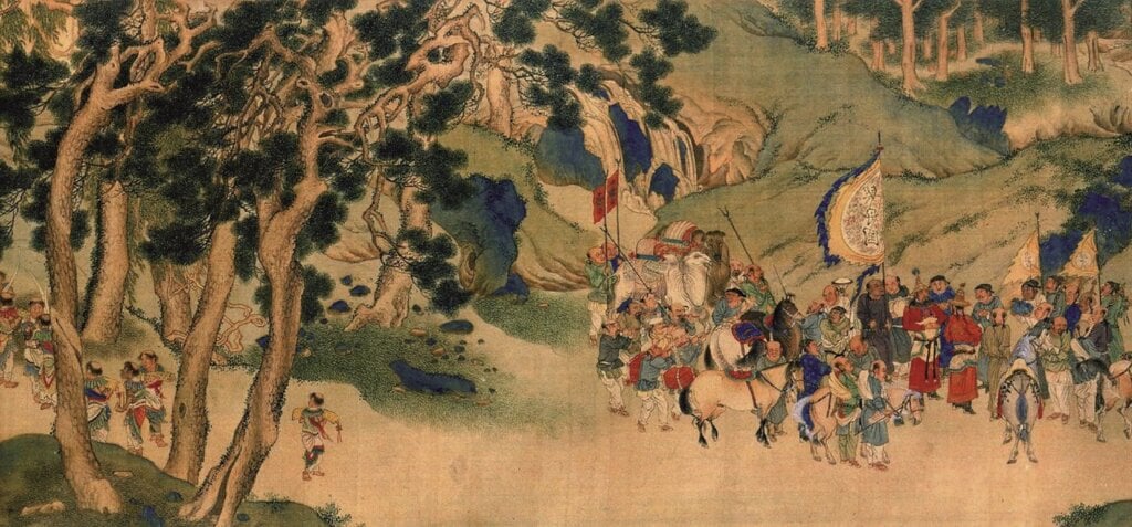 仇英〈職貢圖〉，北京故宮藏。圖為局部。圖╱本刊資料室。