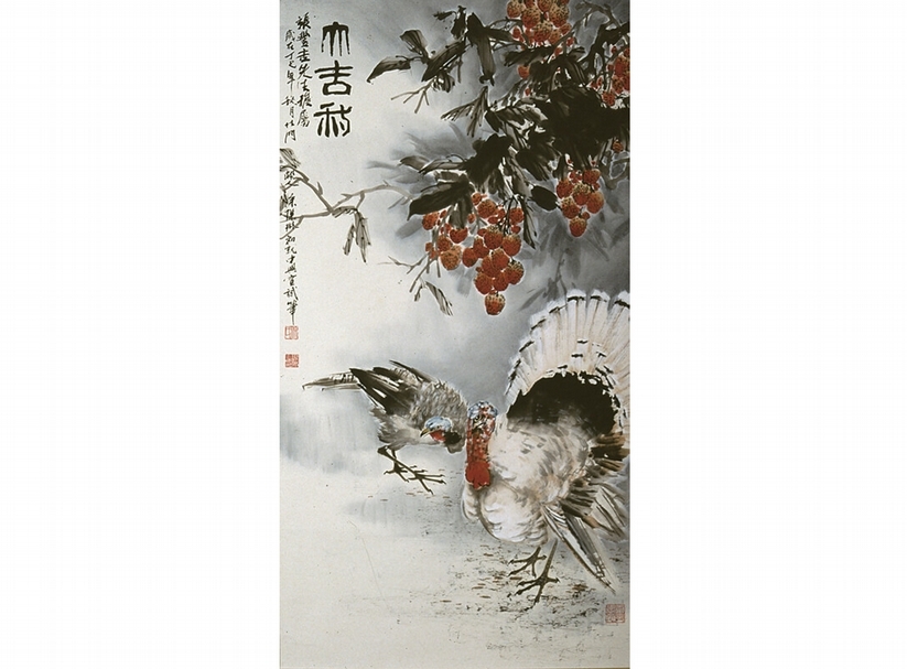 涂燦琳使用菠蘿宣繪成的作品。