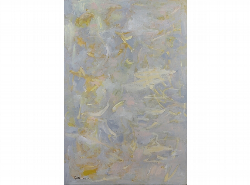 曾仕猷，〈MONO+ 所—狂草〉，194 x 130 cm，油畫，2016。
