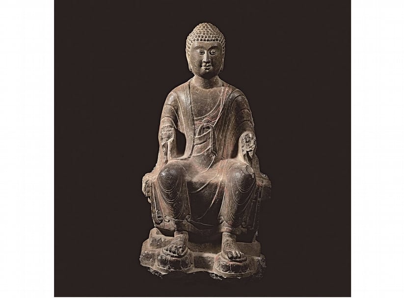 圖3 Ben Janssens：北齊至隋代〈石雕彌勒佛像〉。