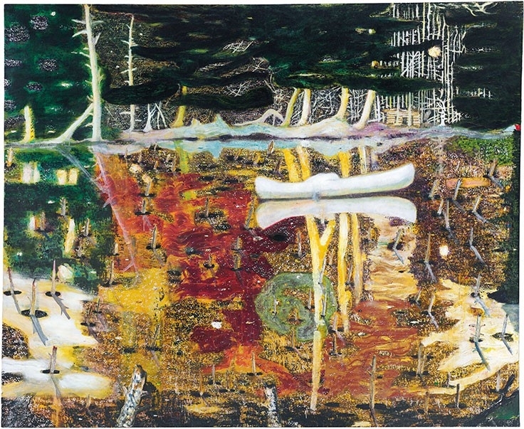 《Swamped》(1990) 拍賣日期：11 May 2015 Christie''s 拍賣價格：,925,000 (含佣金)