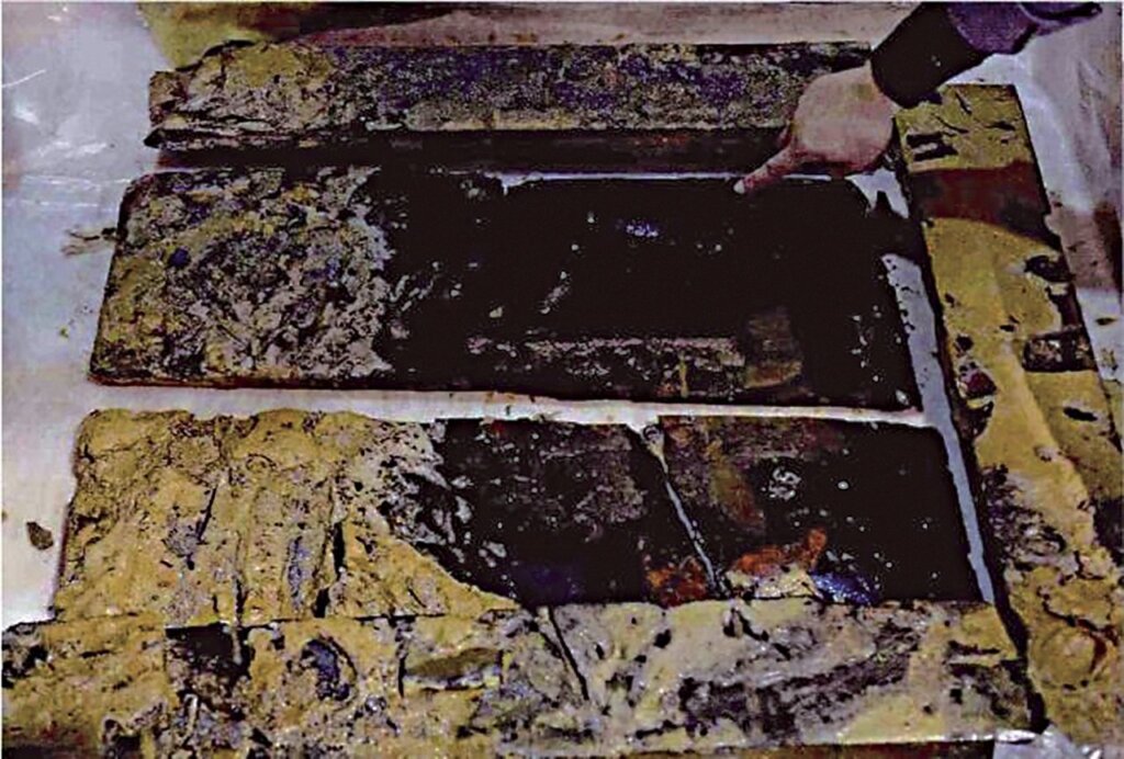 發現的〈龍鳳紋韘形佩〉和主槨室漆器屏風。