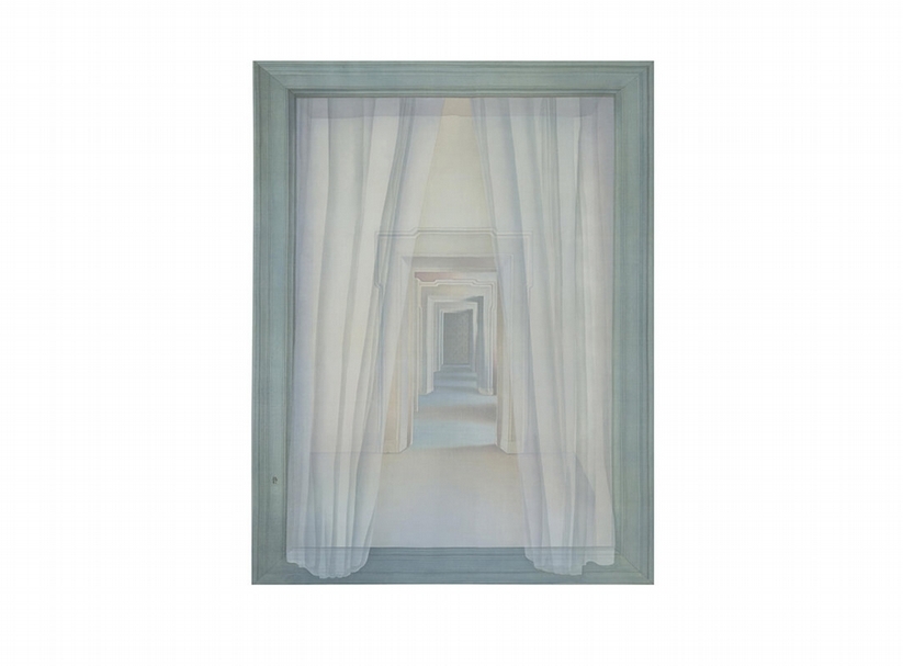 賴靜,空,絹本設色,84.5x64 cm,2015。