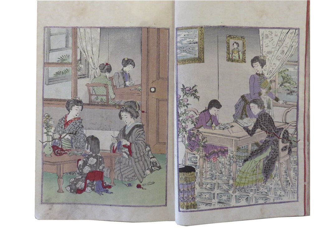 日本明治二十一年（1889）浜本義太郎著《婦女教育》。攝影／張筠。
