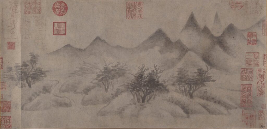 南宋米友仁〈雲山圖〉，美國大都會博物館藏。