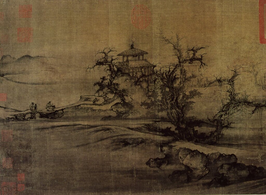 北宋郭熙〈樹色平遠圖〉，美國大都會博物館藏。圖為局部。