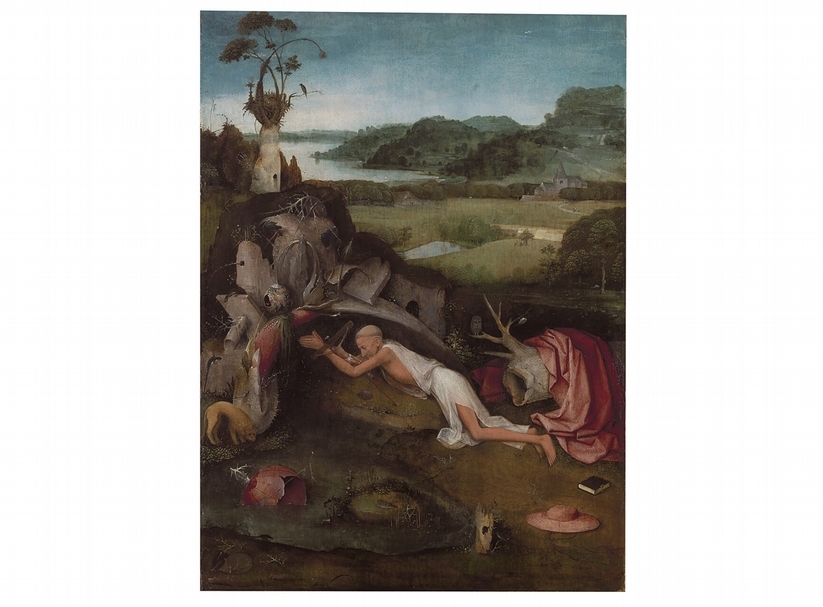 Hieronymus Bosch, Saint Jerome at Prayer, c. 1485–95, Ghent, Museum voorSchoneKunsten