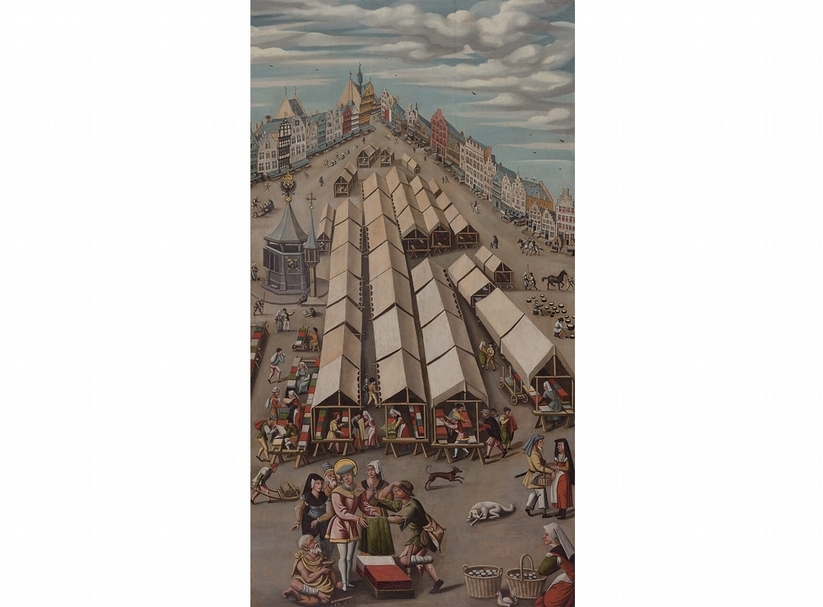 Hieronymus Bosch, The draper’s market in ’s-Hertogenbosch, c. 1530, Den Bosch