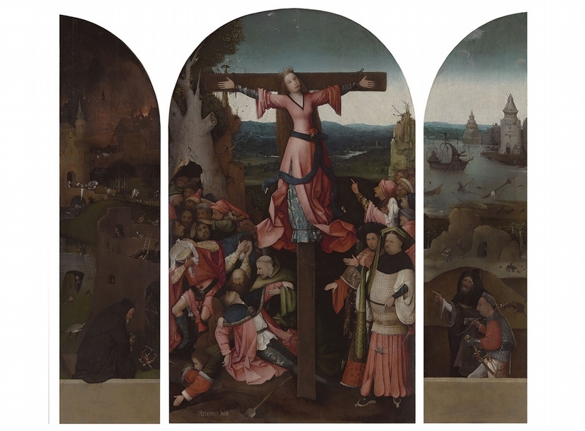 Hieronymus Bosch, Saint Wilgefortis Triptych, c. 1495–1505, Venice, Galleriedell’Accademia