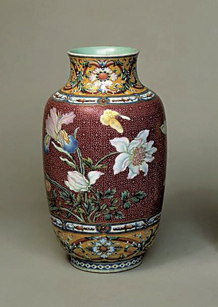 清代乾隆朝1736～1795年〈琺瑯瓷罐〉，C.1461-1910。