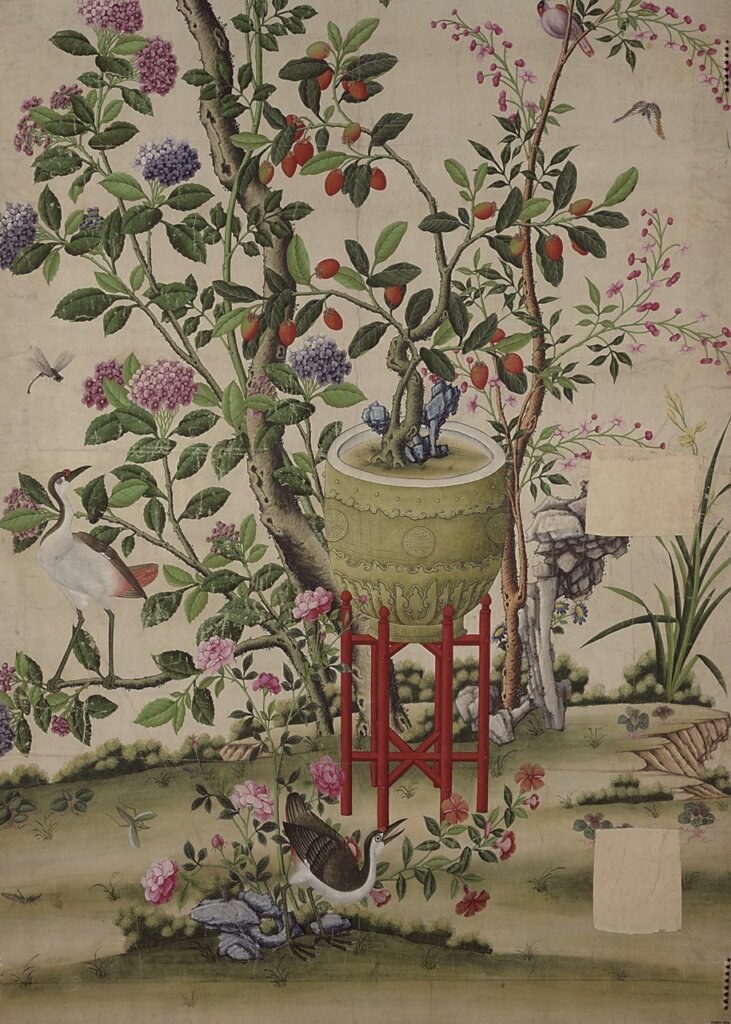 1810～1830年間〈中國壁紙〉，E.2853-1913。©Victoria and Albert Museum, London。