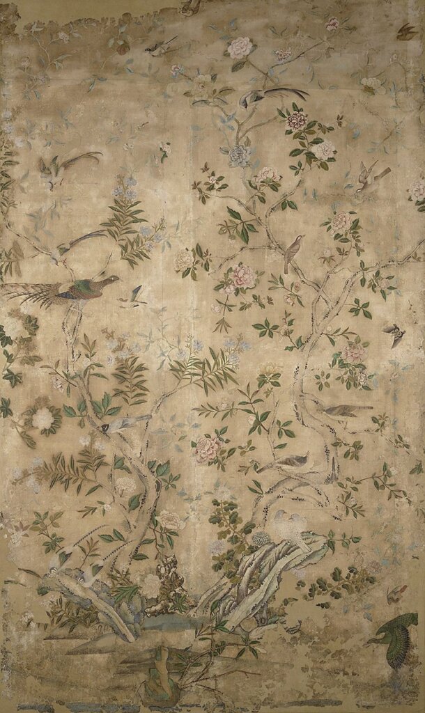 1725～1775年間〈中國壁紙〉，E.2083-1914。©Victoria and Albert Museum, London。