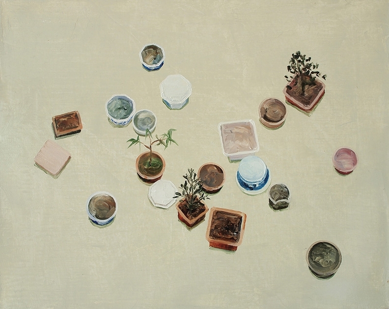 黎小傑，無心理會，40cmx50cm， 油本。