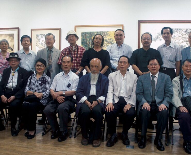 開幕式上林玉山門生及藝文愛好者共聚一堂。