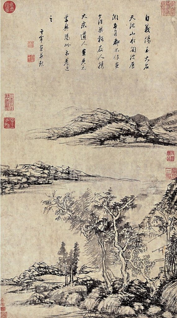 北京華辰明董其昌〈仿黃公望山水〉，成交價人民幣920萬元。