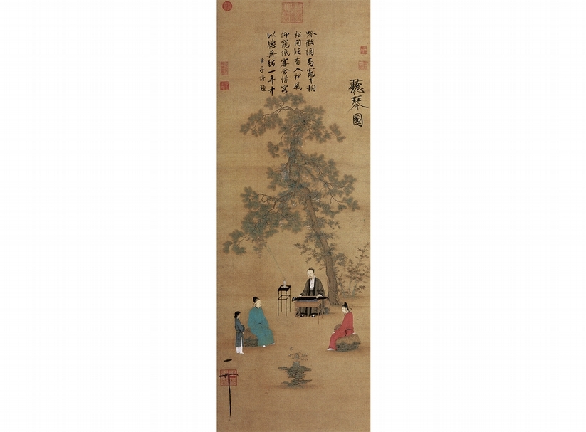北宋徽宗〈聽琴圖〉軸，北京故宮博物院藏。圖／本刊資料室。