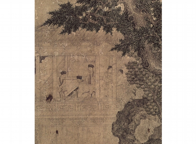 宋人〈商山四皓圖卷〉，遼寧省博物館藏。圖為局部。圖╱本刊資料室。