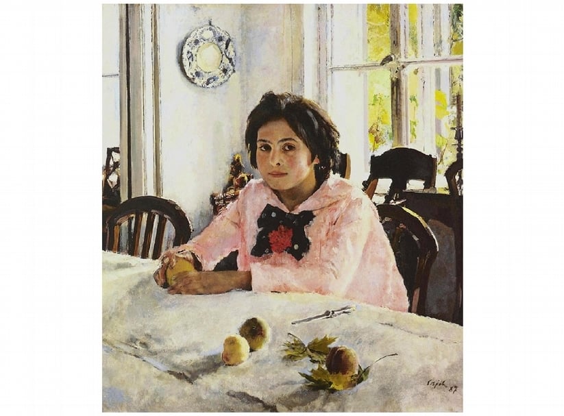 瓦倫丁·謝羅夫 Валентин Александрович Серов 《女孩和桃子》，1887年。