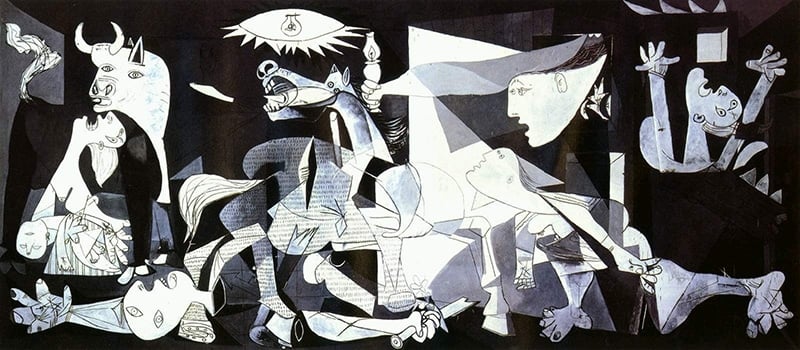 畢卡索 Pablo Picasso 《格爾尼卡》，1937 年。