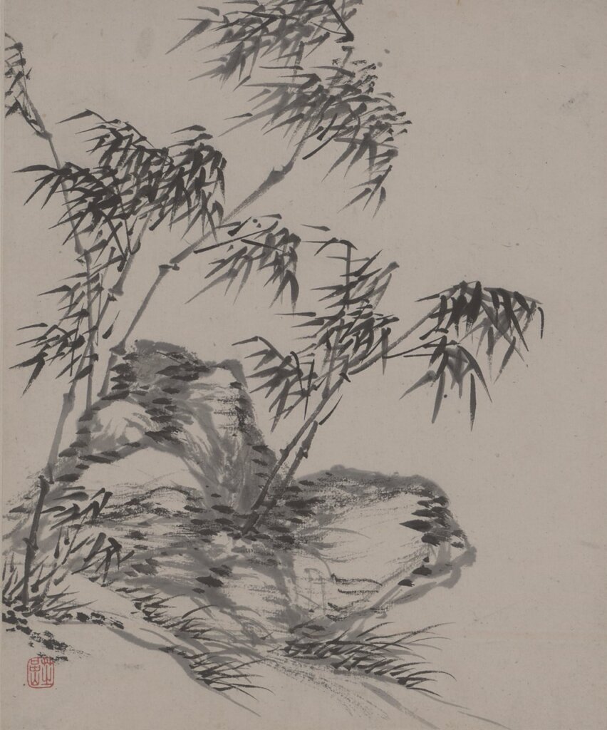 清周顥〈山水人物圖冊〉（十開） 乾隆三十七年（1772）∣每開縱24.5公分、橫20公分∣南京博物院藏