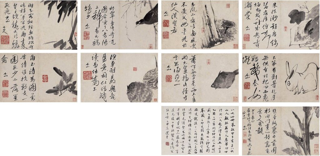 中國嘉德（香港）：清初八大山人〈个山雜畫冊〉，成交價7691萬港元。