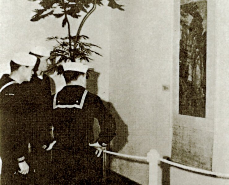 1961年美國「中國古藝術品」巡迴展於舊金山笛昂博物館陳列室。