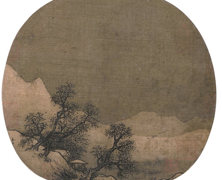 宋夏圭〈山莊暮雪圖〉，設色絹本，24.4×26公分，估價人民幣1500萬～2500萬元，成交價人民幣2702.5萬元。