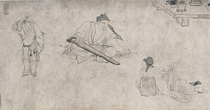 明杜堇〈古賢詩意圖〉,北京故宮博物院藏。圖為局部。圖╱本刊資料室。