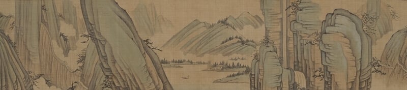 呂佛庭1946年作〈蜀道萬里圖〉，33×2280公分，圖為局部。圖∣中華文化總會