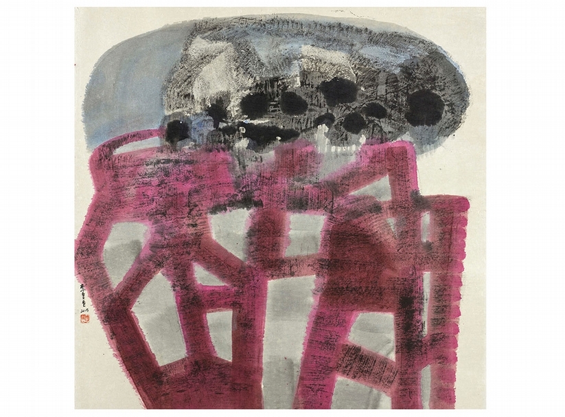 時空聚會 2015 水墨設色、紙本 94×95cm(10才)
