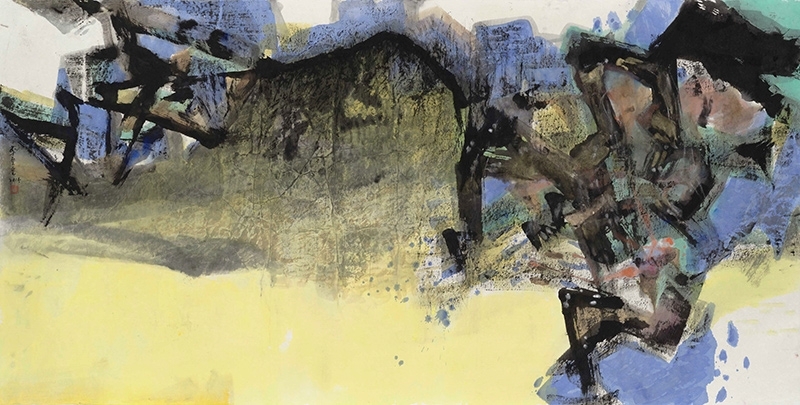 雲夢繞山河 2014 水墨設色、紙本 95×186cm