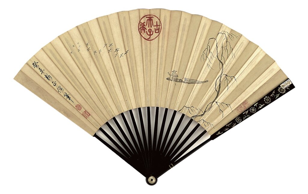 清乾隆〈御筆山水〉，國立故宮博物院藏。