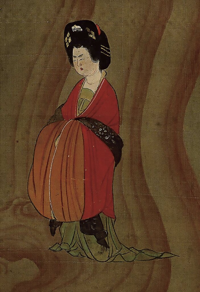 約850～900年〈引路菩薩〉細部：婦女，絹本設色。©The Trustees of the British Museum。