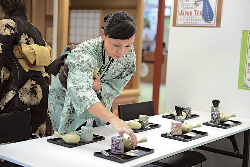 日式茶道示範情形。（圖／香港國際茶展）