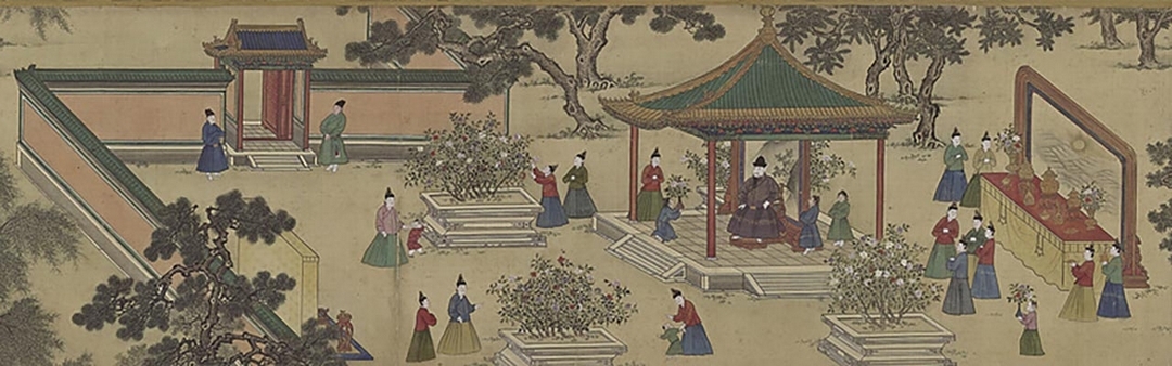 圖11 明〈四季賞玩圖〉，台北私人藏。圖為局部。