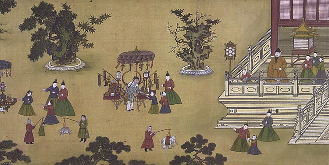 圖12 明〈元宵行樂圖卷〉，中國國家博物館藏。圖為局部。