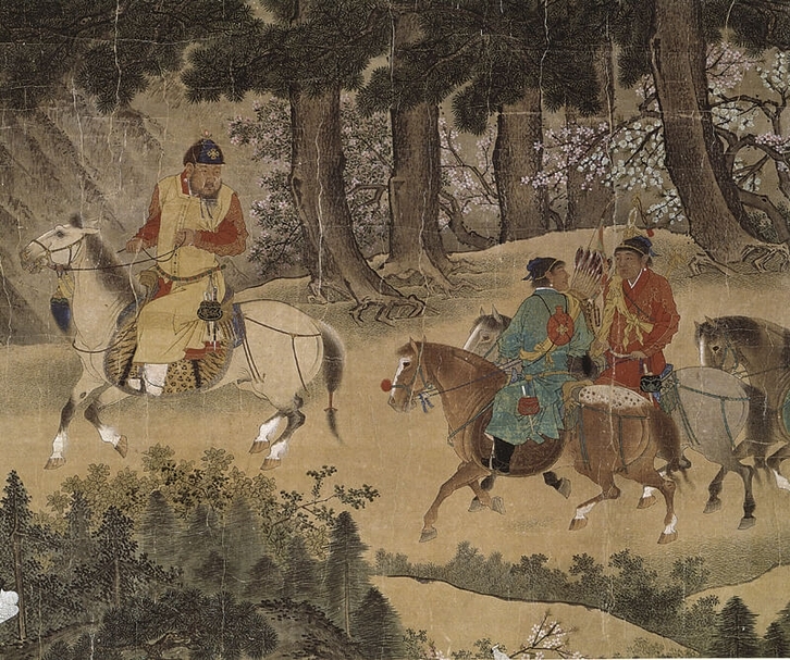 圖7 明商喜畫〈宣宗行樂圖〉軸，北京故宮博物院藏。圖為局部。