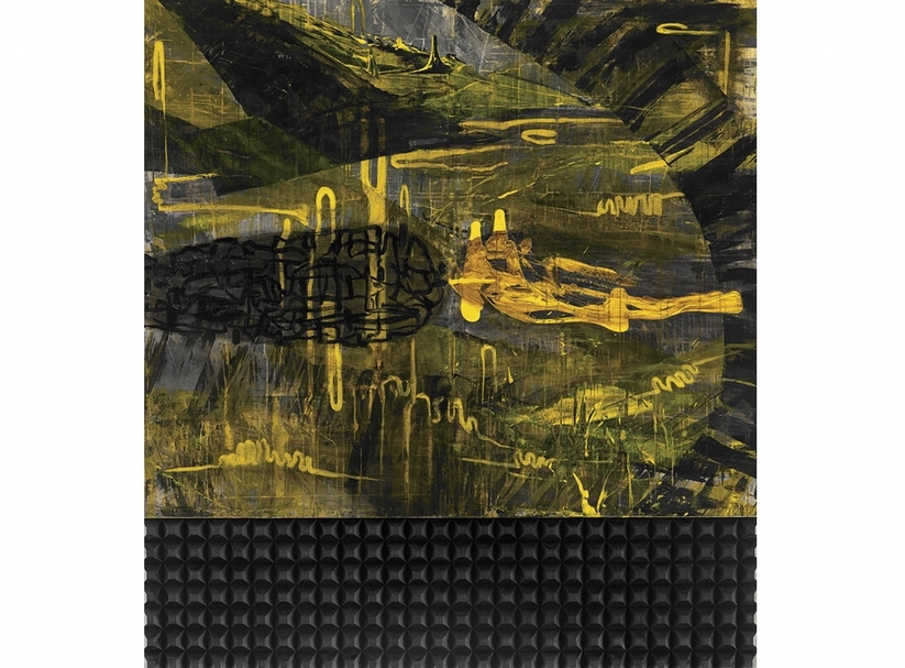 薛保瑕│流動符碼 壓克力顏料、畫布、木塊、三夾板 185x173cm（2組件） 2004 國立台灣美術館典藏 圖│國立台灣美術館