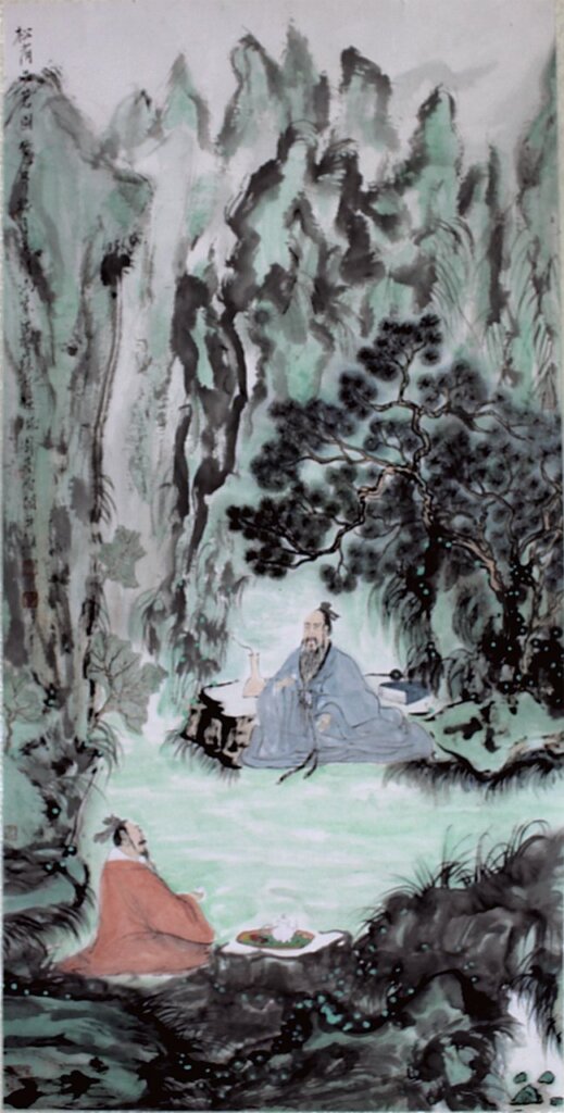 馮豪〈山水畫〉鏡片,67×137公分。