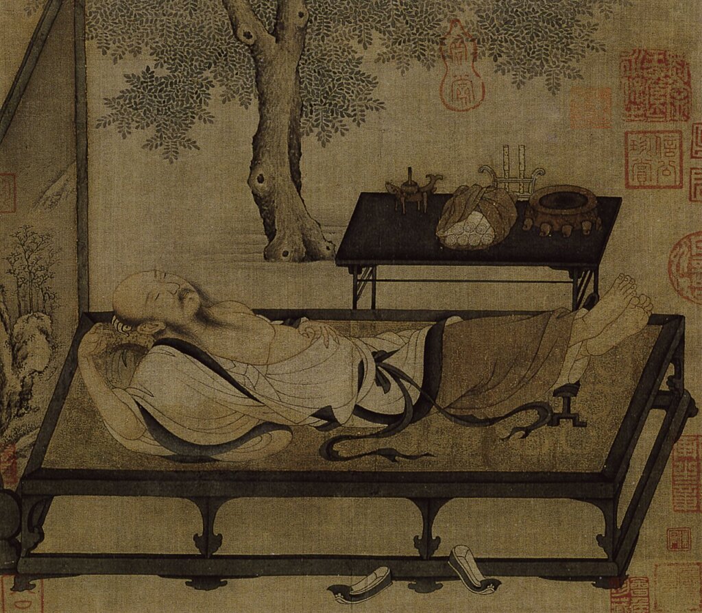 宋代佚名〈槐蔭消夏圖〉，北京故宮藏。
