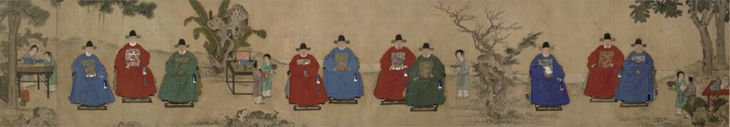 明人〈十同年會圖卷〉，北京故宮藏。